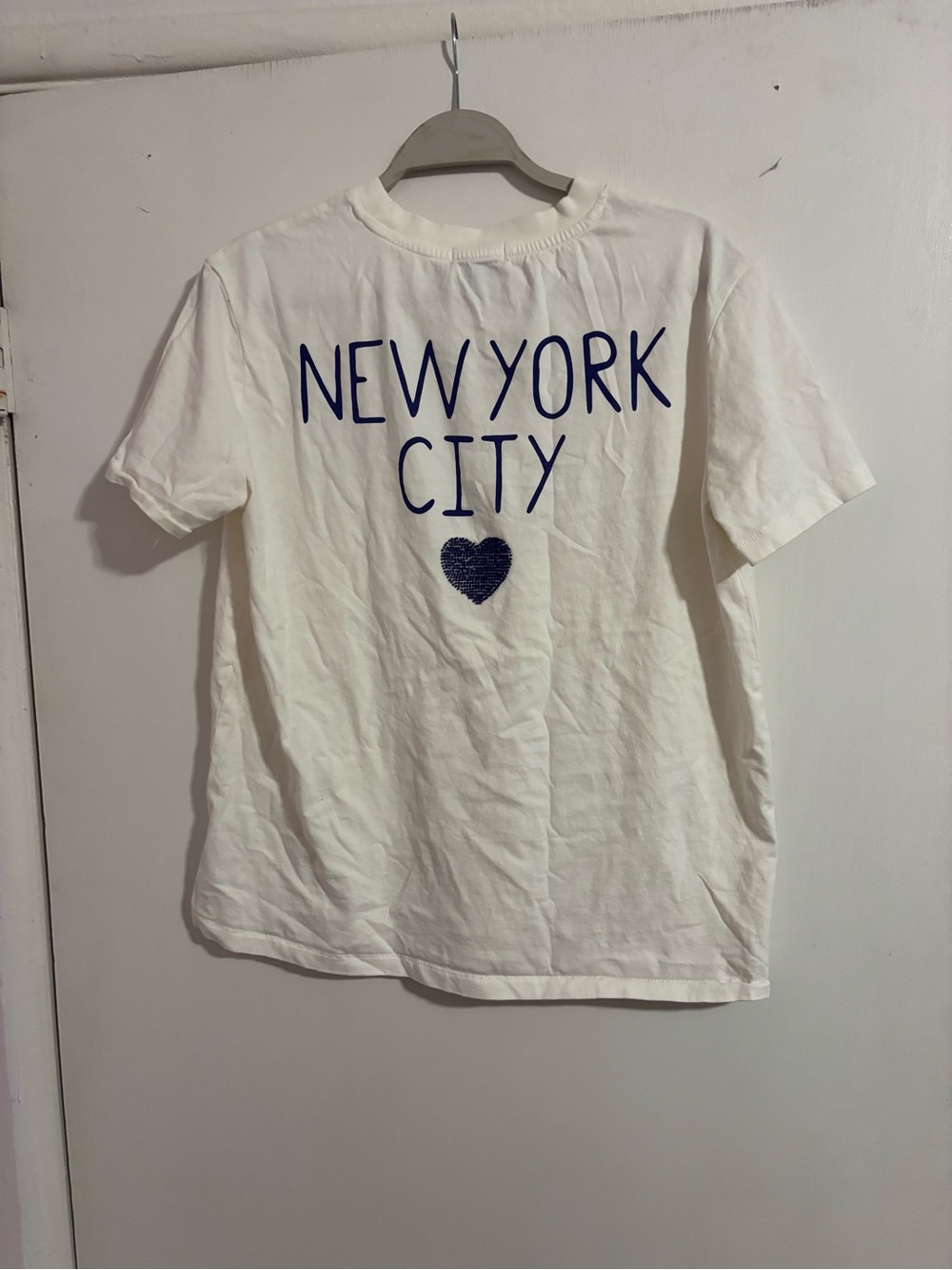 Wildfox NYC Love Ryan Ex-Boyfriend White Blue Short Sleeve Tee Shirt Top - Picture 2 of 5